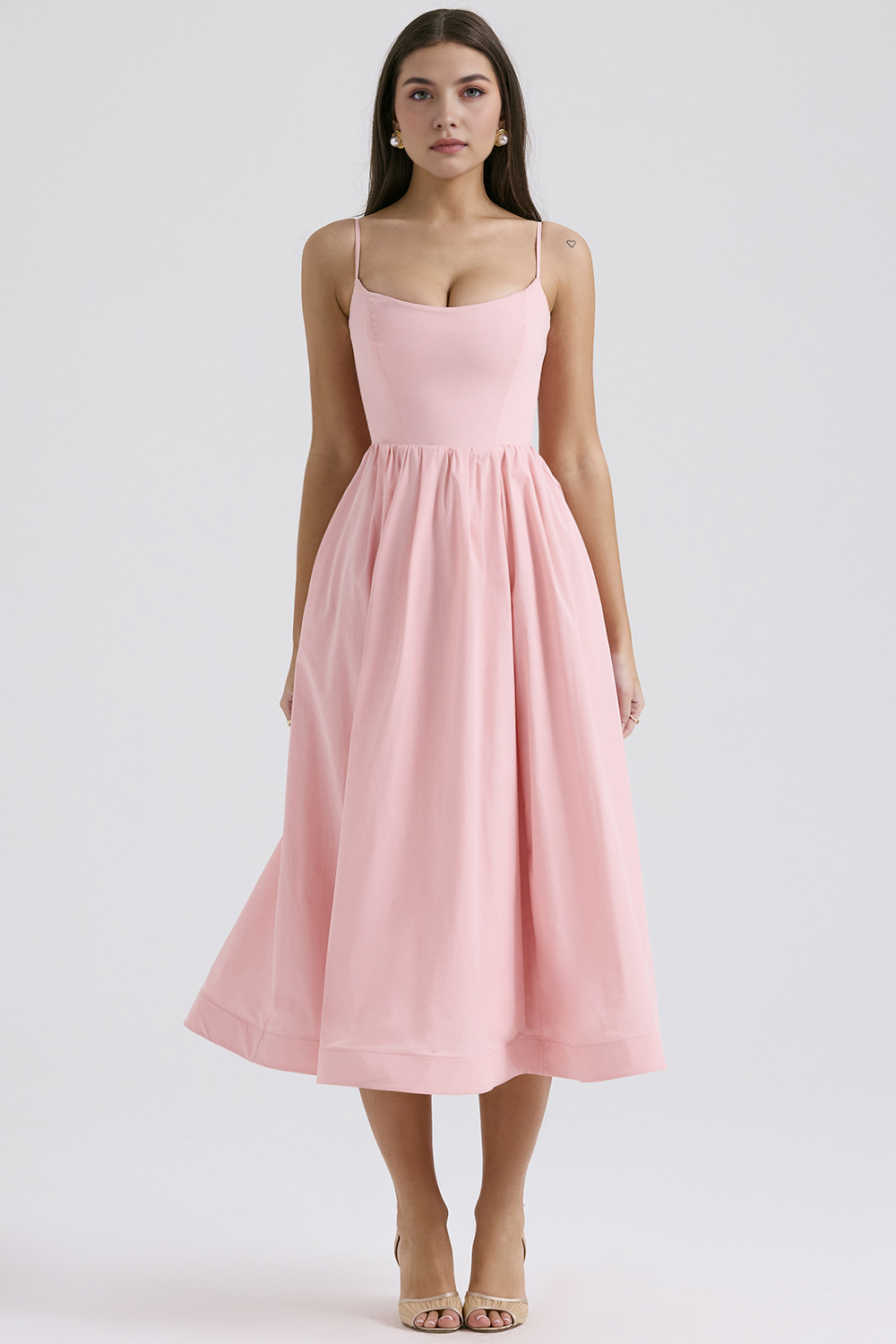 Midikleid Clara – klassisches Design aus Polyester