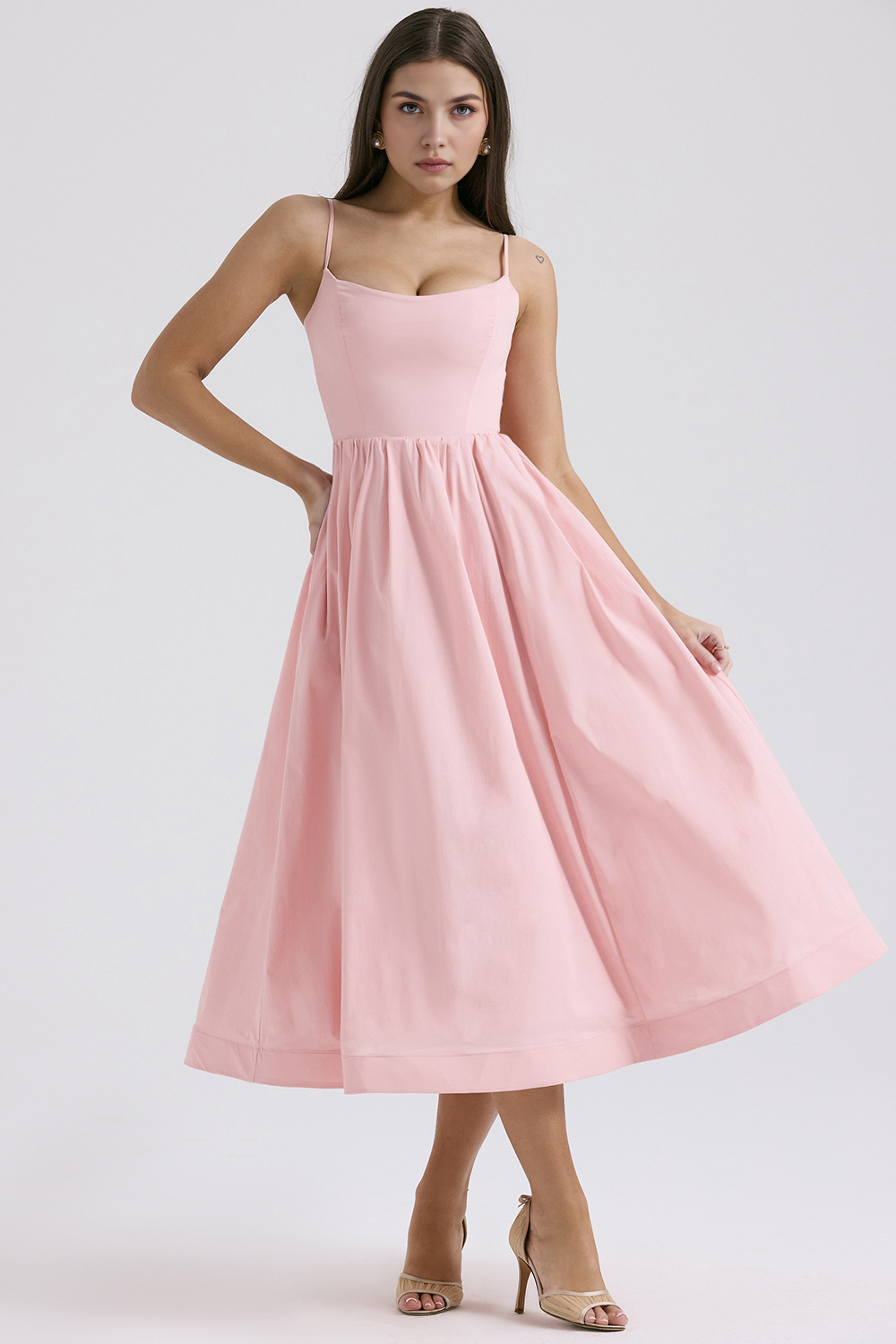 Midikleid Clara – klassisches Design aus Polyester