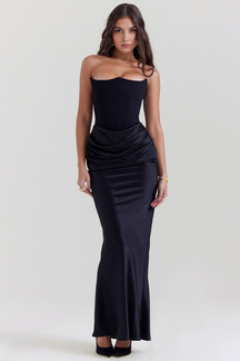 Maxikleid Tabea – figurformend aus Polyester, schmeichelhafter Stil