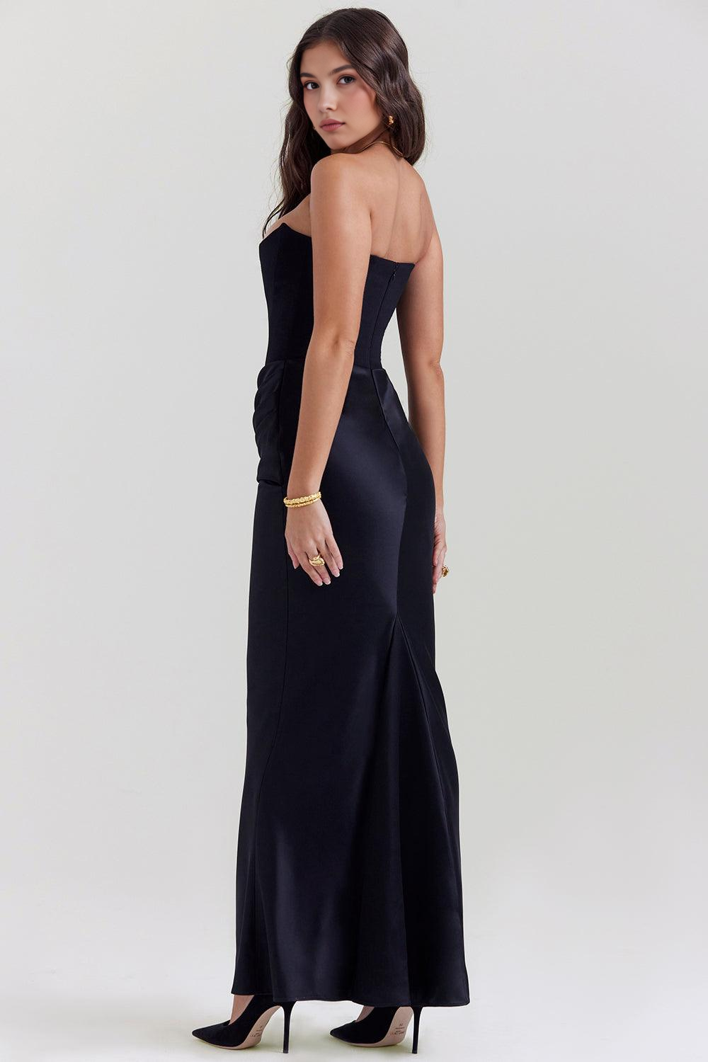 Maxikleid Tabea – figurformend aus Polyester, schmeichelhafter Stil