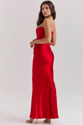 Maxikleid Tabea – figurformend aus Polyester, schmeichelhafter Stil