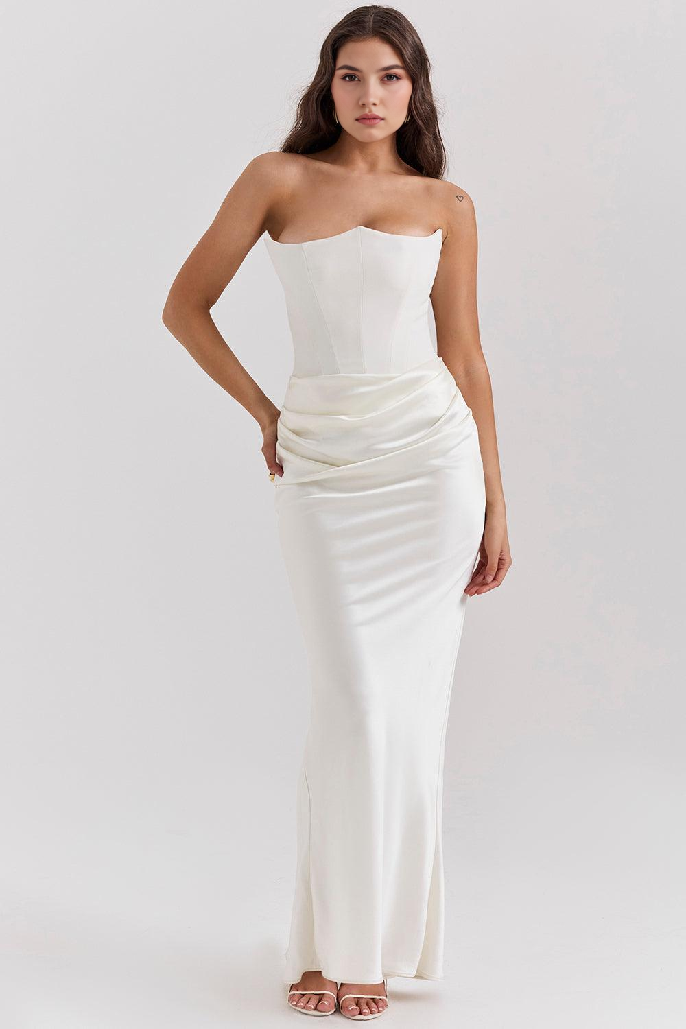 Maxikleid Tabea – figurformend aus Polyester, schmeichelhafter Stil