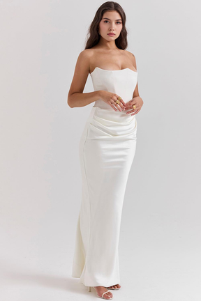 Maxikleid Tabea – figurformend aus Polyester, schmeichelhafter Stil