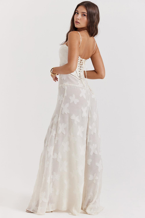 Maxikleid Selina – mit zartem Bustier aus Polyester, schlichte Eleganz