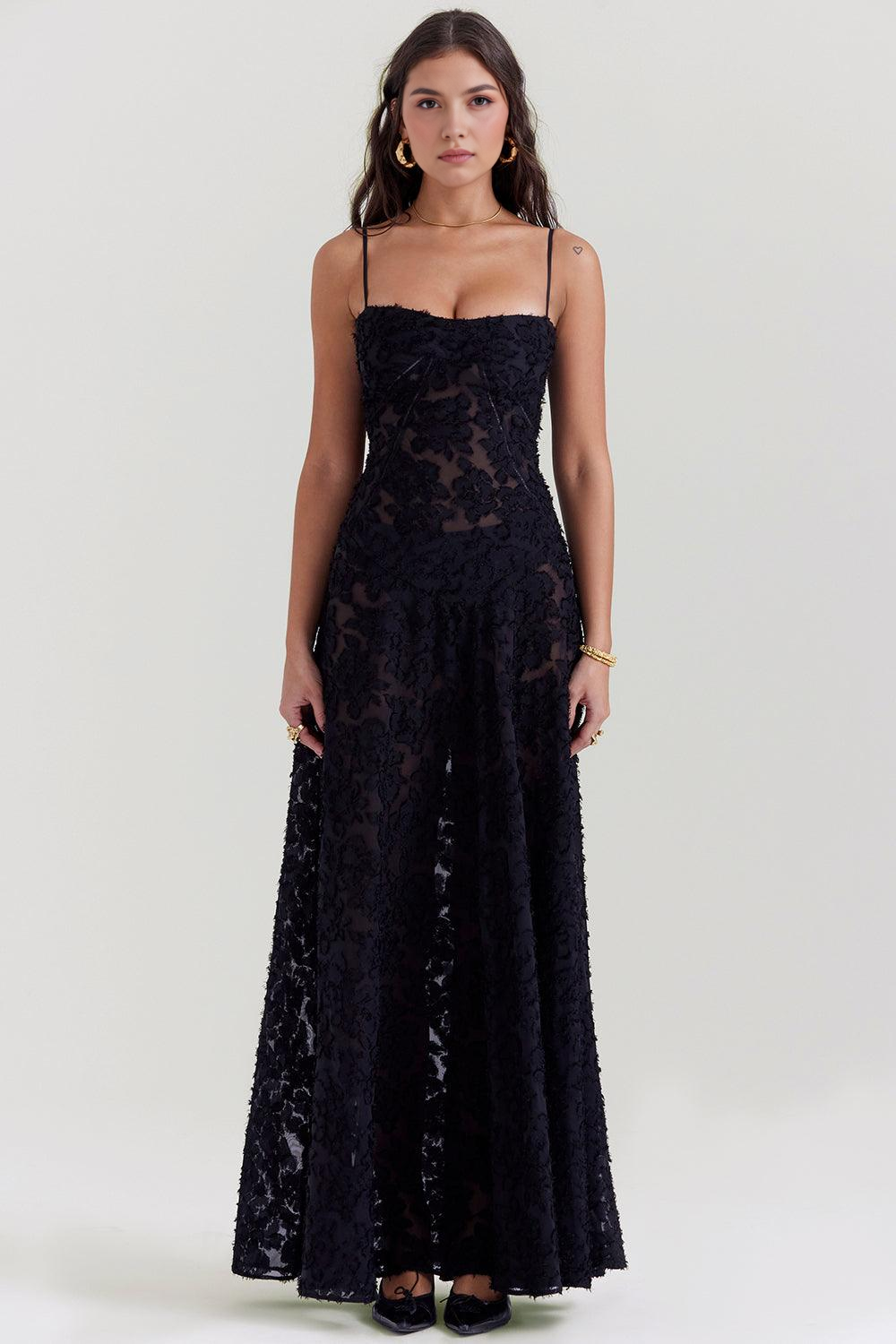 Maxikleid Selina – mit zartem Bustier aus Polyester, schlichte Eleganz