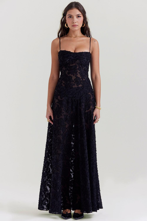 Maxikleid Selina – mit zartem Bustier aus Polyester, schlichte Eleganz