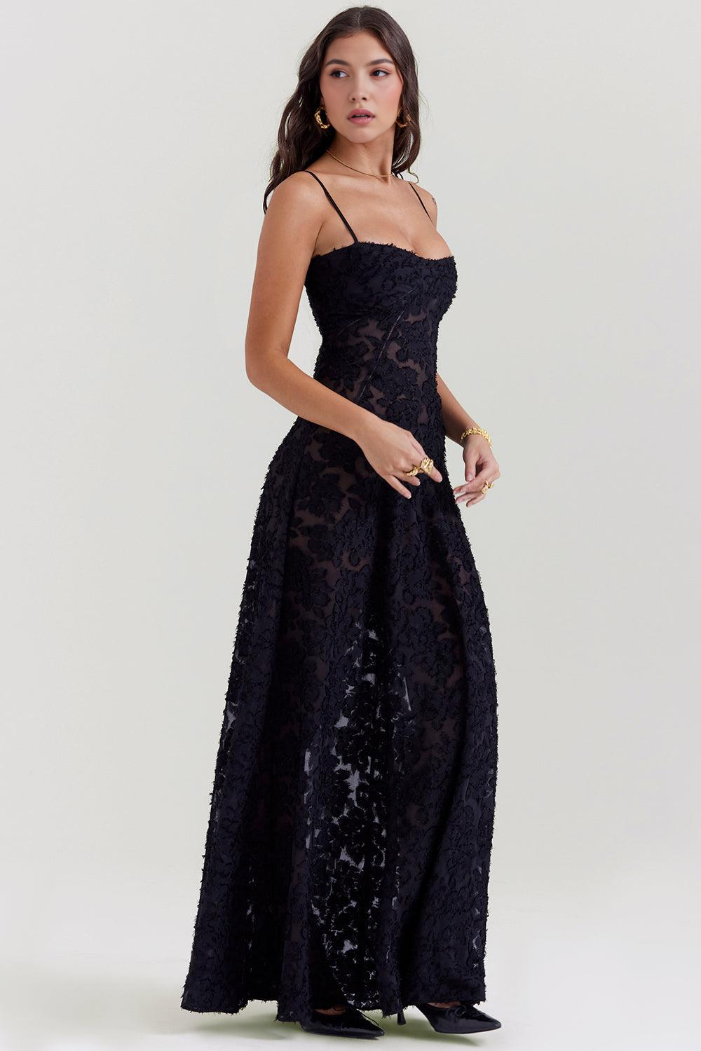 Maxikleid Selina – mit zartem Bustier aus Polyester, schlichte Eleganz