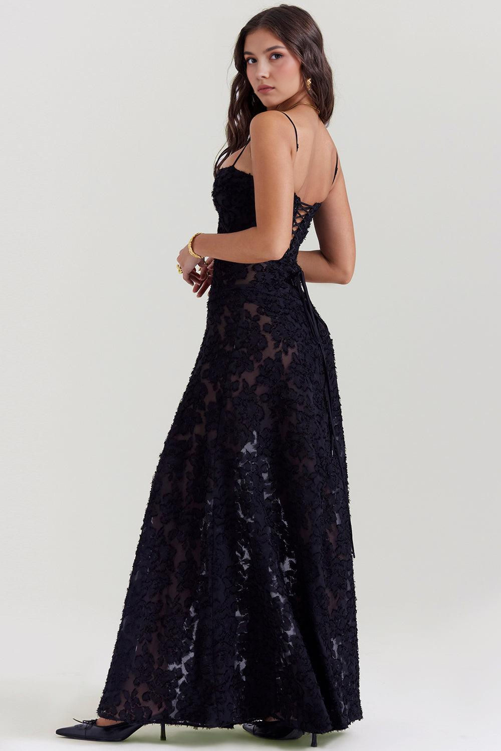 Maxikleid Selina – mit zartem Bustier aus Polyester, schlichte Eleganz