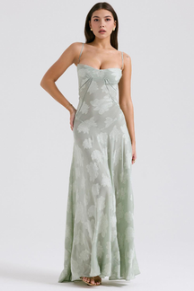 Maxikleid Selina – mit zartem Bustier aus Polyester, schlichte Eleganz