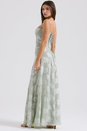 Maxikleid Selina – mit zartem Bustier aus Polyester, schlichte Eleganz