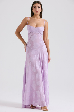 Maxikleid Selina – mit zartem Bustier aus Polyester, schlichte Eleganz