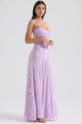 Maxikleid Selina – mit zartem Bustier aus Polyester, schlichte Eleganz