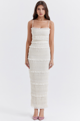 Maxikleid Elina – aus Polyester, elegant mit weicher Silhouette