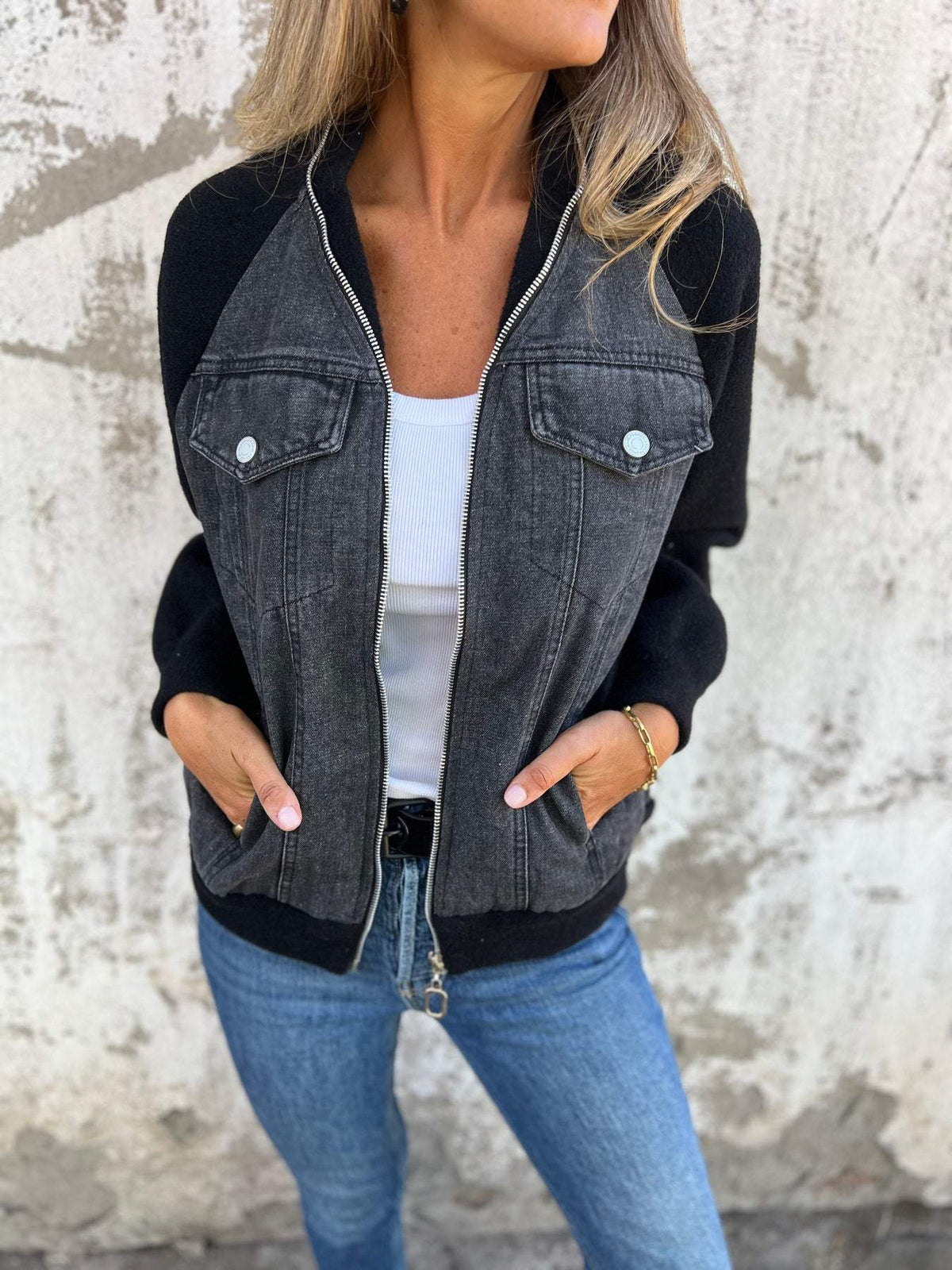 Oliva - Jeansjacke