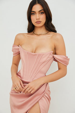 Midikleid Johanna – romantisches Bustier aus Polyester