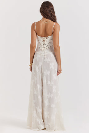 Maxikleid Selina – mit zartem Bustier aus Polyester, schlichte Eleganz