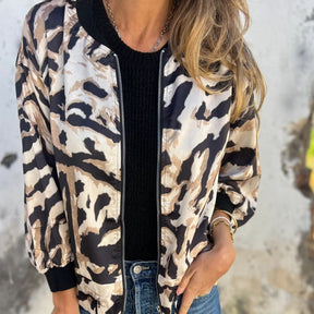 Madelon™ | Frühlingsjacke mit Reißverschluss und Zebramuster