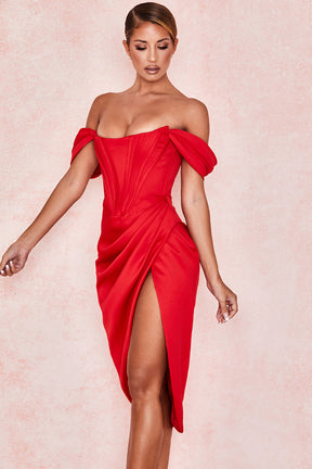 Midikleid Johanna – romantisches Bustier aus Polyester