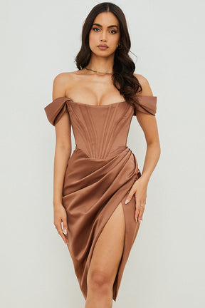 Midikleid Johanna – romantisches Bustier aus Polyester