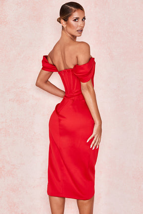 Midikleid Johanna – romantisches Bustier aus Polyester